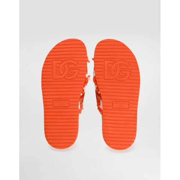Majolica-print brocade flat slippers - Image 5