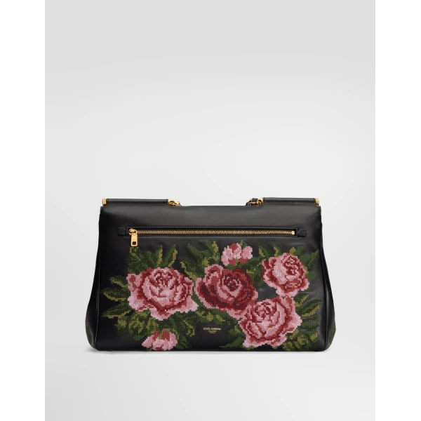 Maxi My Sicily handbag in fine stitch embroidery - Image 3