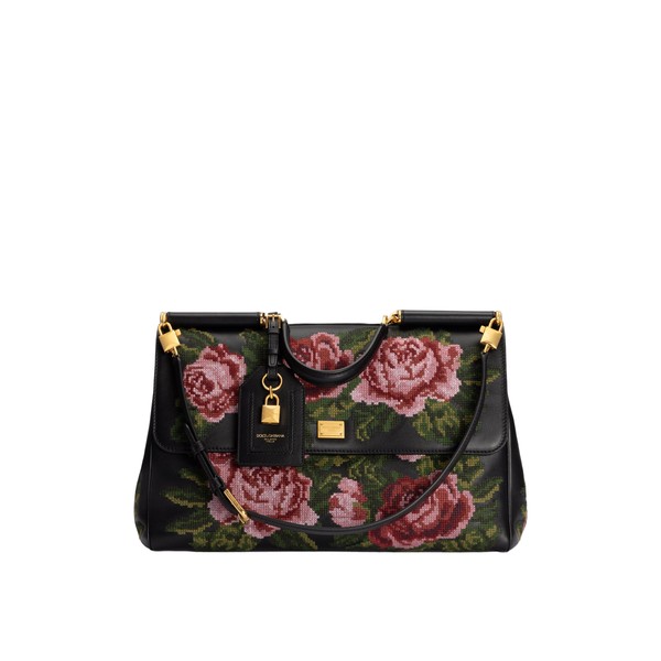 Dolce & Gabbana Maxi My Sicily handbag in fine stitch embroidery