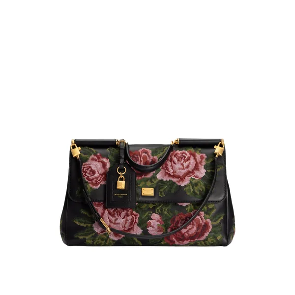Dolce & Gabbana Maxi My Sicily handbag in fine stitch embroidery