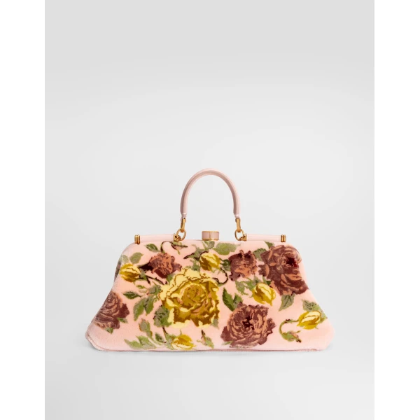 Medium Grandma handbag in velvet stitch embroidery - Image 5