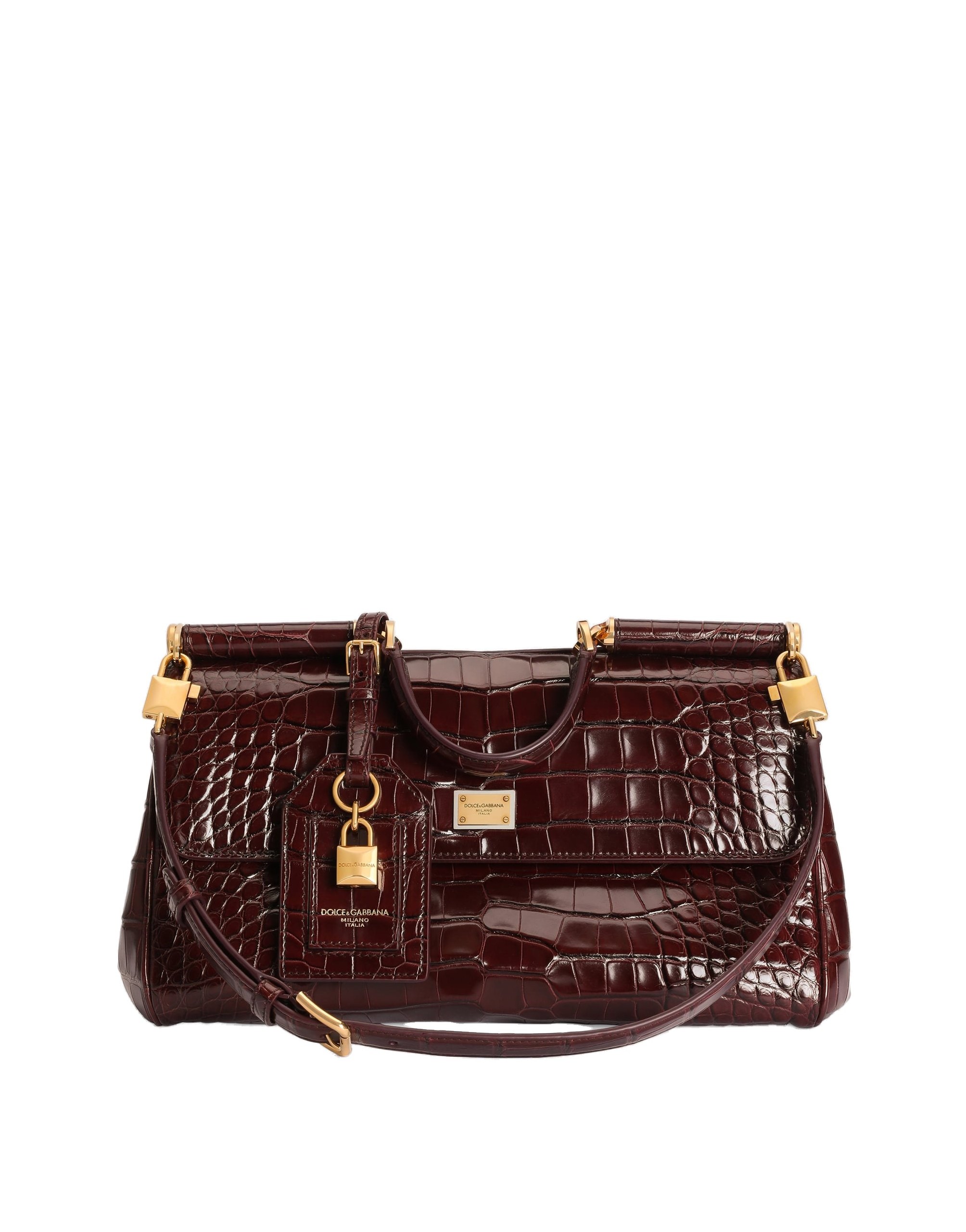 Dolce & Gabbana Medium My Sicily bag in alligator in Bordeaux | Buy Bags at Coveti Dolce & Gabbana Medium My Sicily bag in alligator