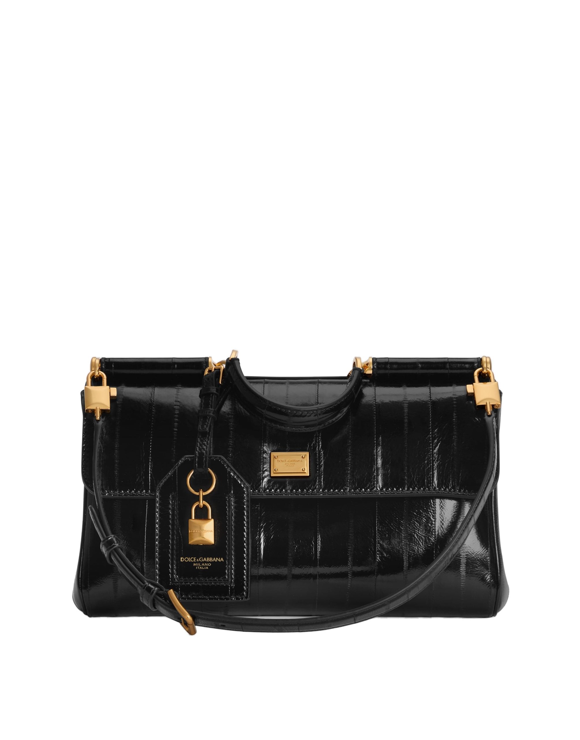 Dolce & Gabbana Medium My Sicily eel handbag in Black | Buy Bags at Coveti Dolce & Gabbana Medium My Sicily eel handbag