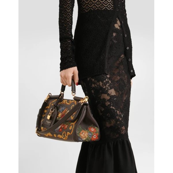 Medium My Sicily handbag with fine stitch embroidery - Image 3