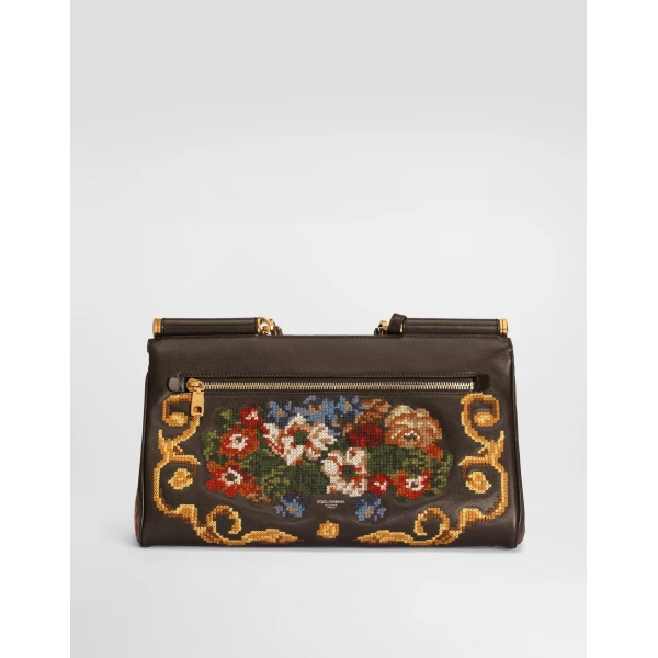 Medium My Sicily handbag with fine stitch embroidery - Image 5