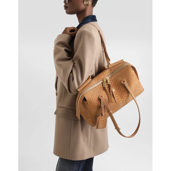 Medium Vittoria handbag in python - Image 2