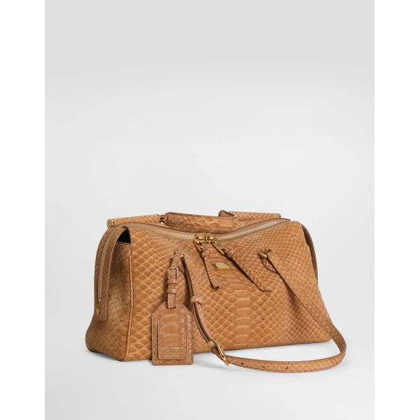 Medium Vittoria handbag in python - Image 4