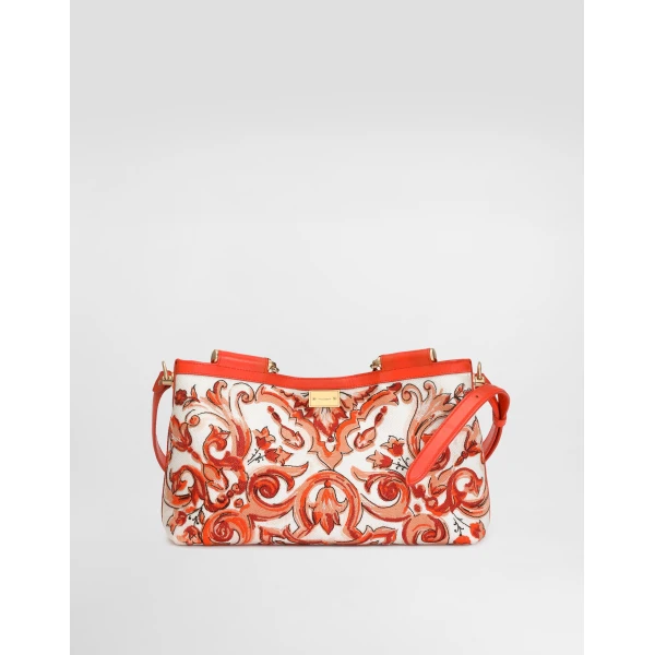 Medium Vittoria handbag with majolica embroidery - Image 3
