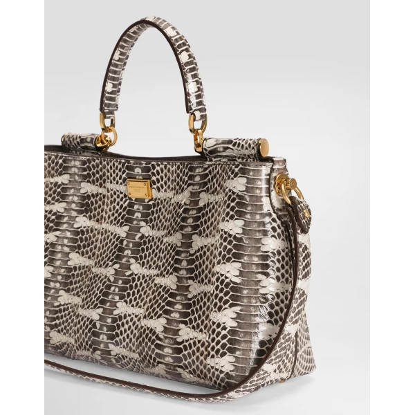 Medium Vittoria shoulder and crossbody bag in elaphe - Image 6