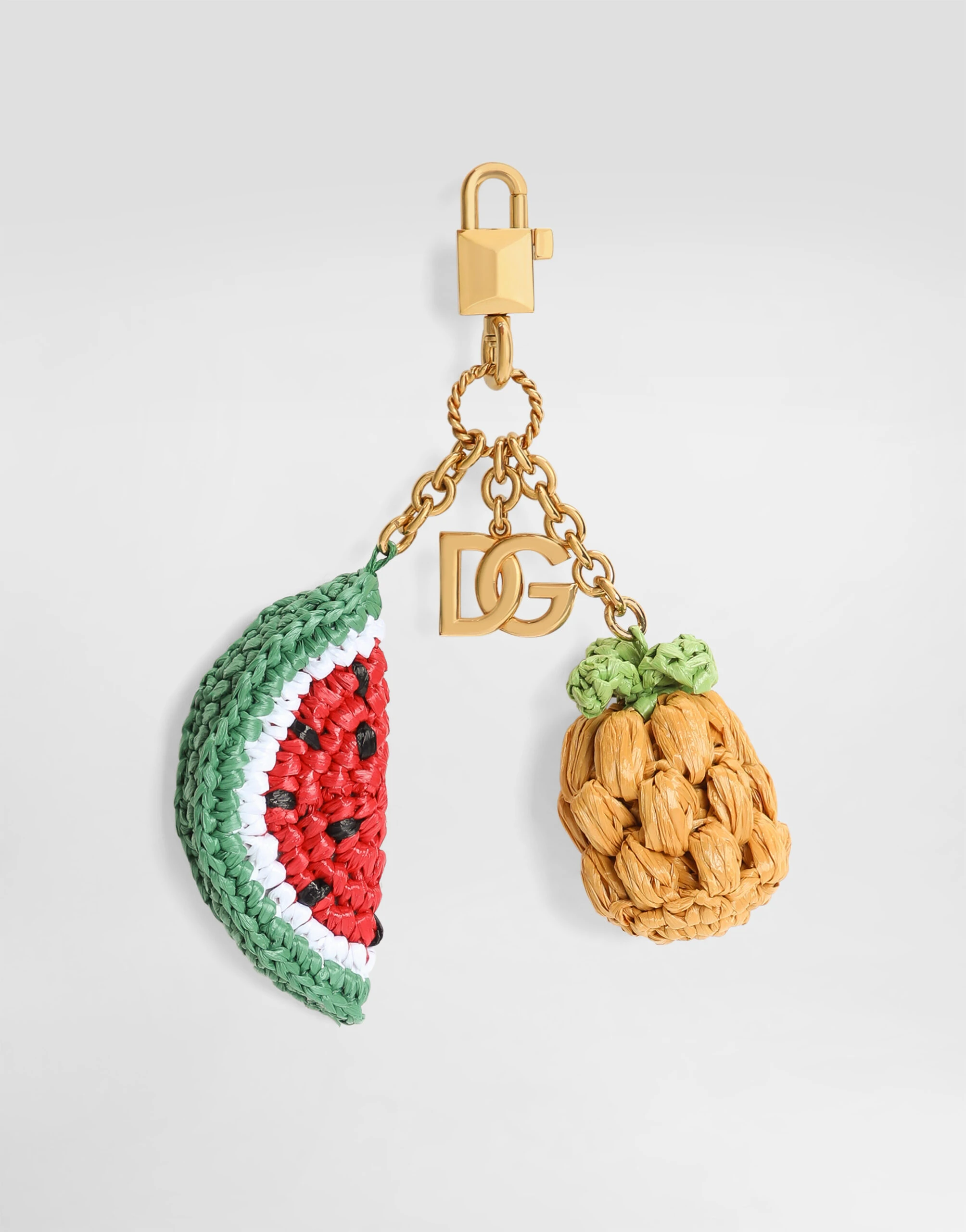 Dolce & Gabbana Metal keychain with charms in Multicolour | Buy Bags at Coveti Dolce & Gabbana Metal keychain with charms