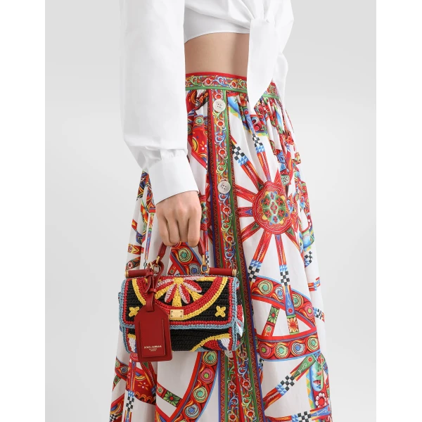 Mini My Sicily handbag in raffia - Image 3