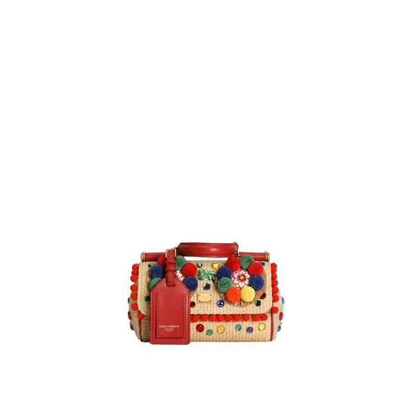 Dolce & Gabbana Mini My Sicily handbag in raffia