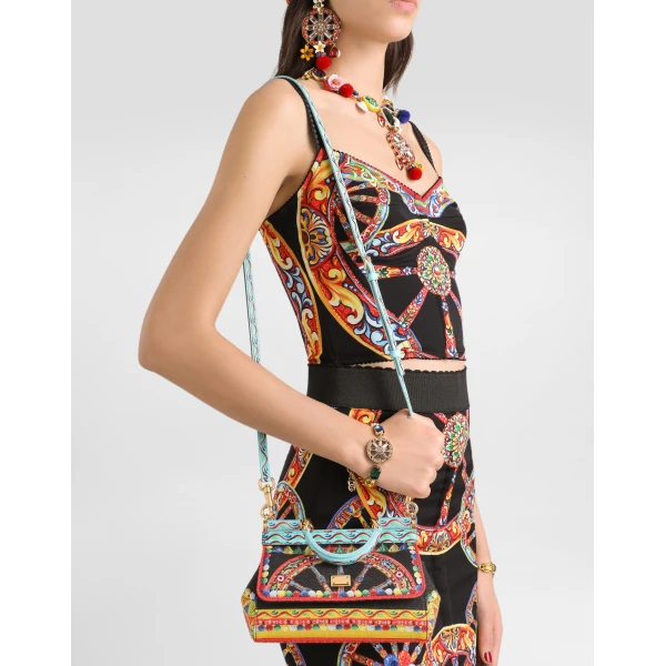 Mini carretto-print Sicily handbag - Image 3