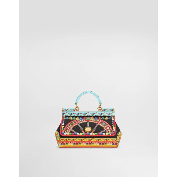 Dolce & Gabbana Mini carretto-print Sicily handbag