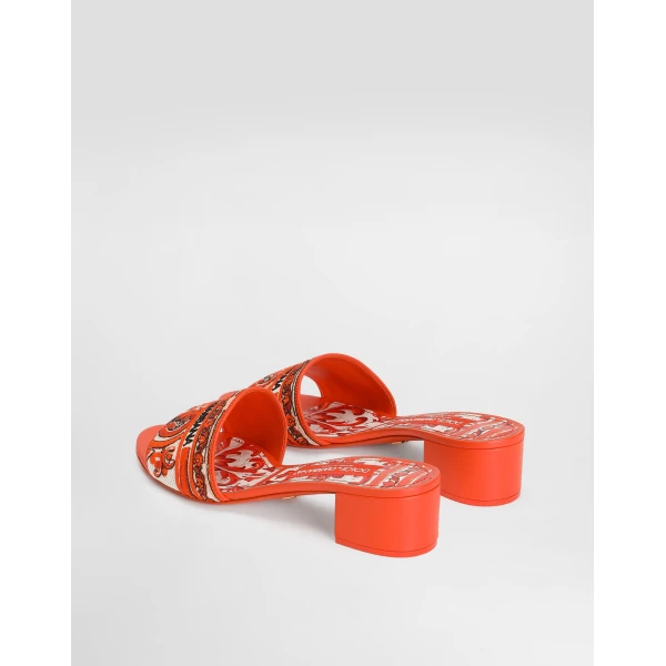 Mules with majolica embroidery - Image 3