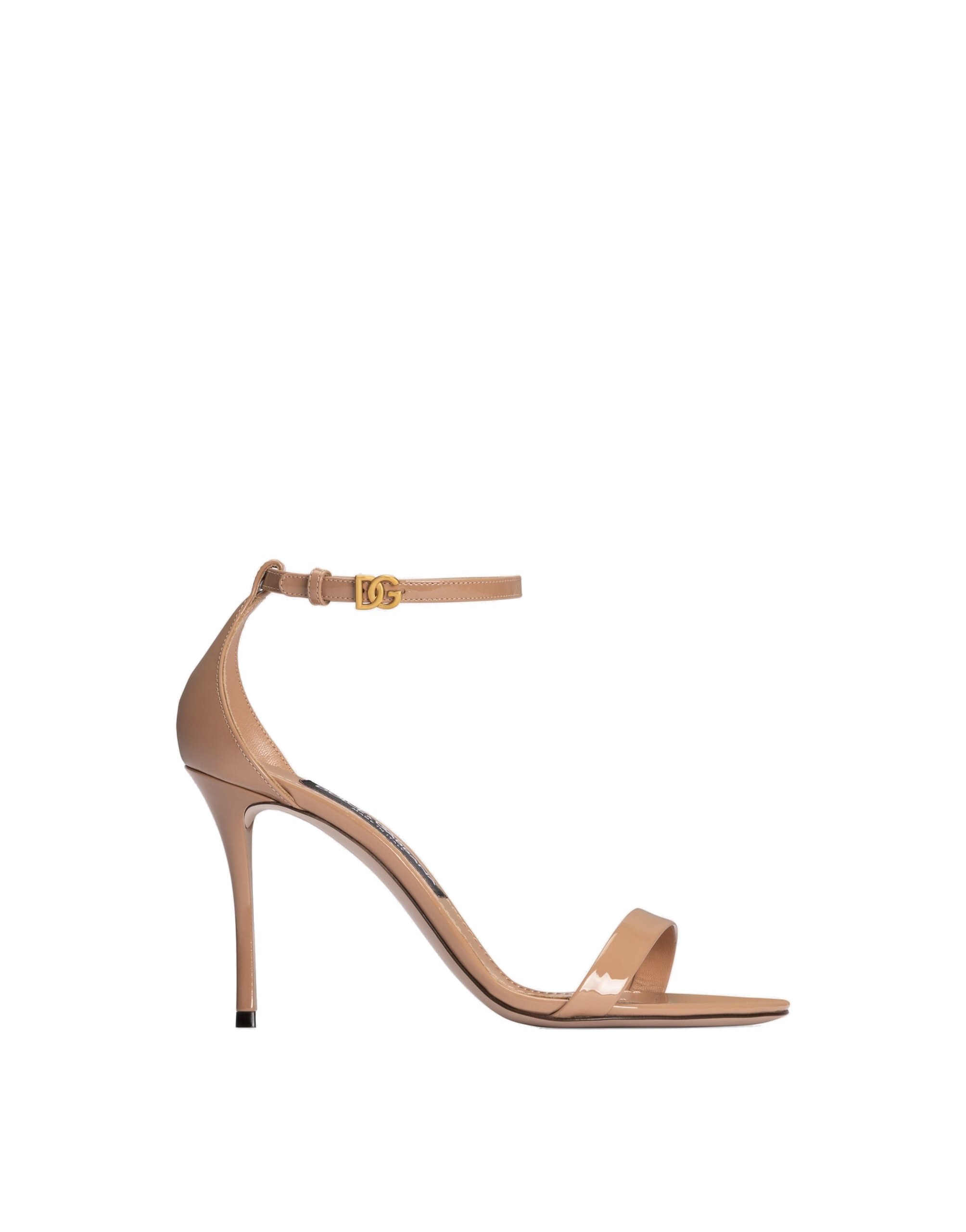 Dolce & Gabbana Patent leather sandals in Beige | Buy Shoes at Coveti Dolce & Gabbana Patent leather sandals