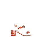 Dolce & Gabbana Patent leather sandals with embroidery