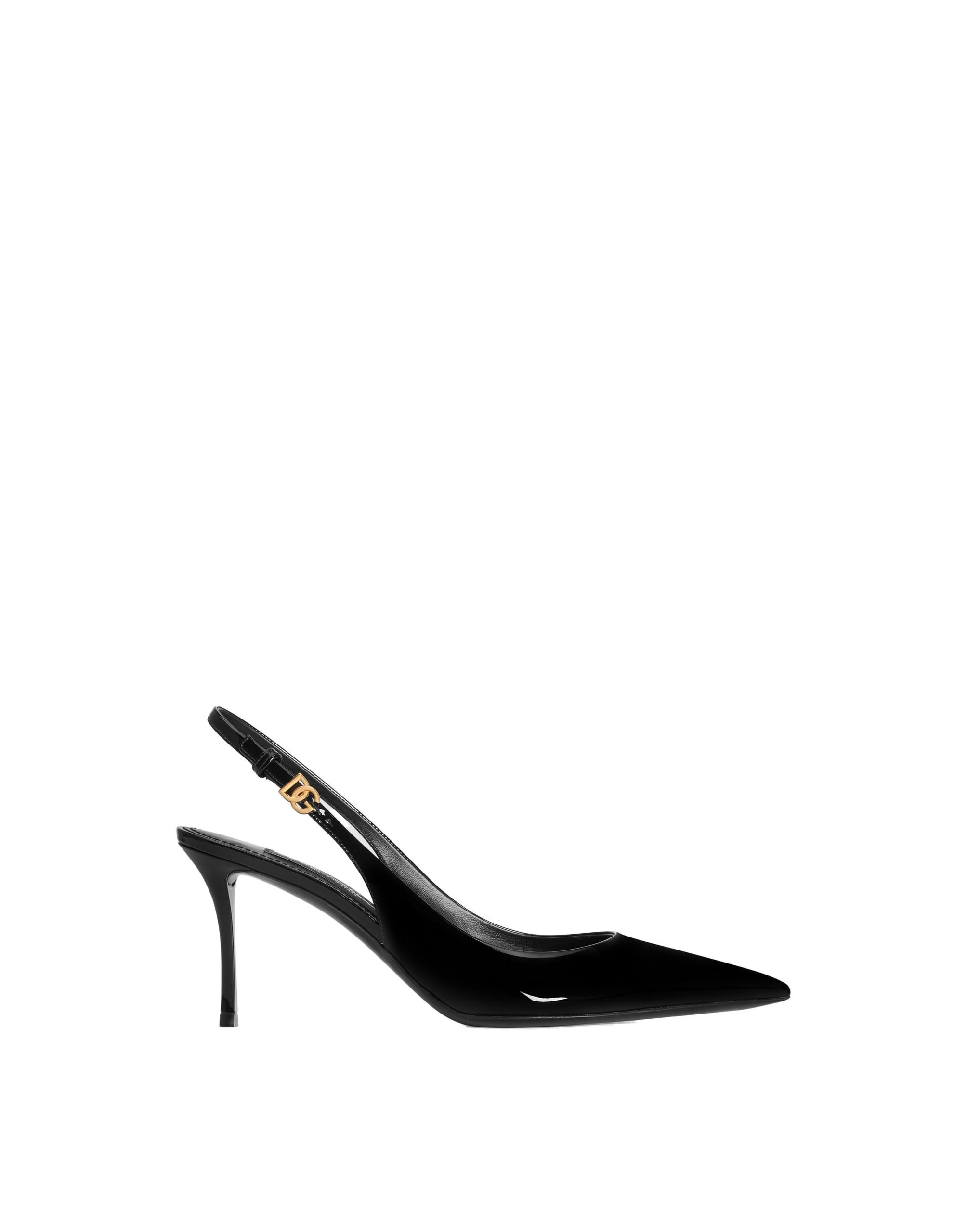 Dolce & Gabbana Patent leather slingback in Black | Buy Shoes at Coveti Dolce & Gabbana Patent leather slingback