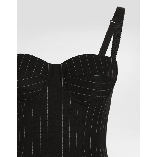 Pinstripe wool dress - Image 3