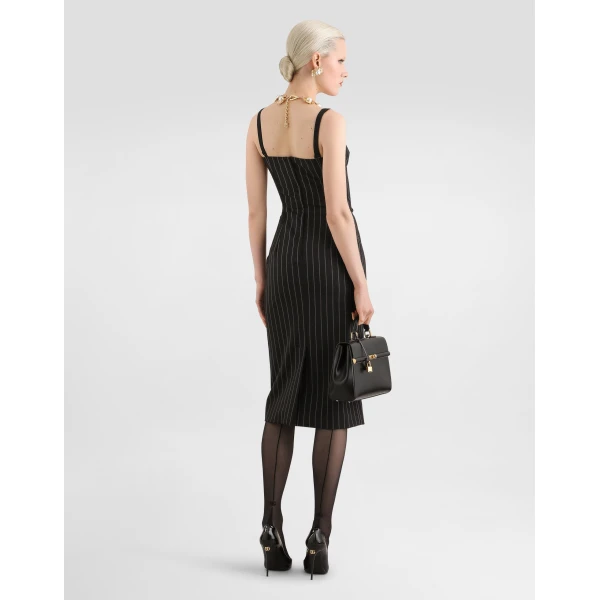 Pinstripe wool dress - Image 3
