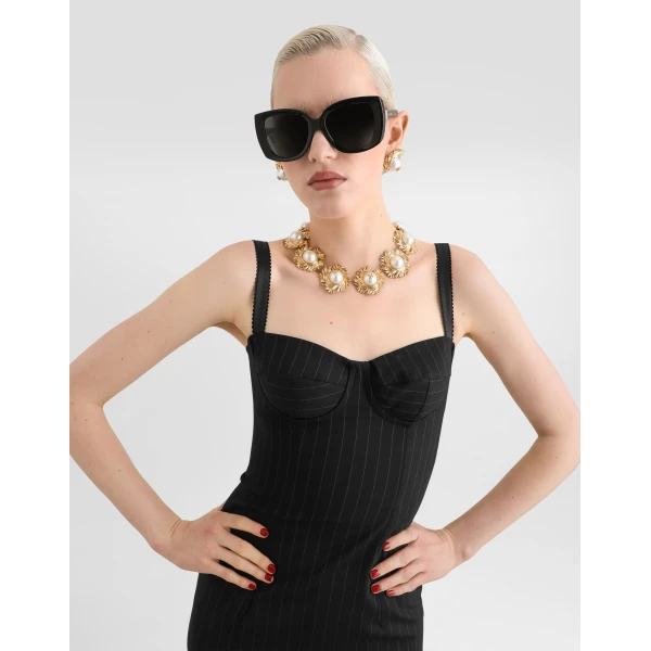 Pinstripe wool dress - Image 4