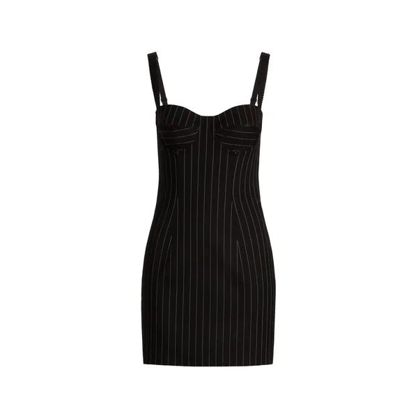 Pinstripe wool dress