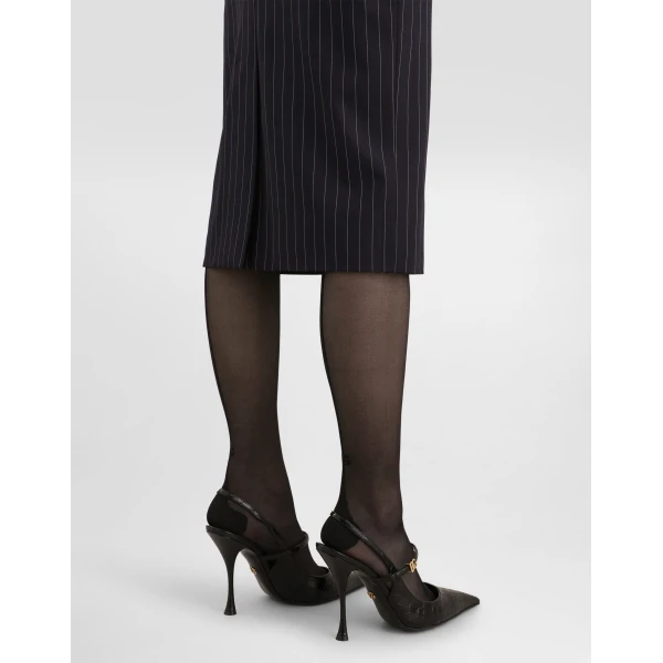 Pinstripe wool sheath dress - Image 5