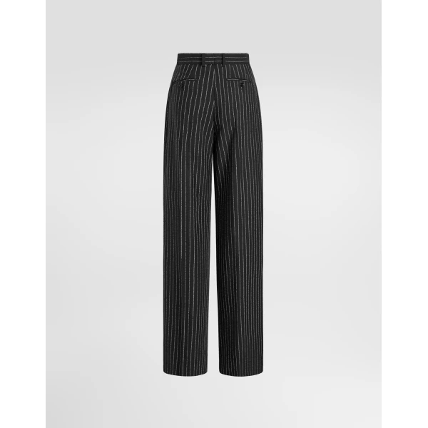 Pinstripe wool trousers - Image 2