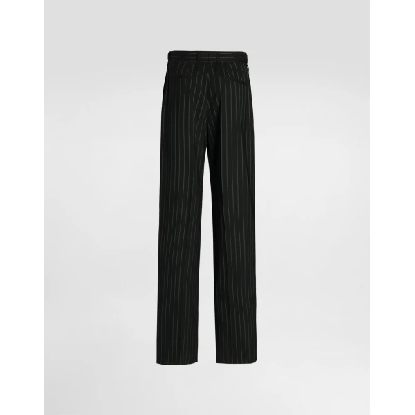 Pinstripe wool trousers - Image 2