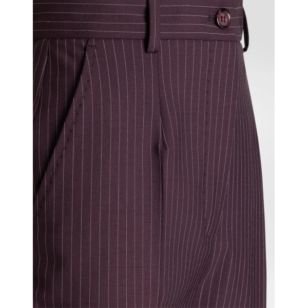 Pinstripe wool trousers - Image 3