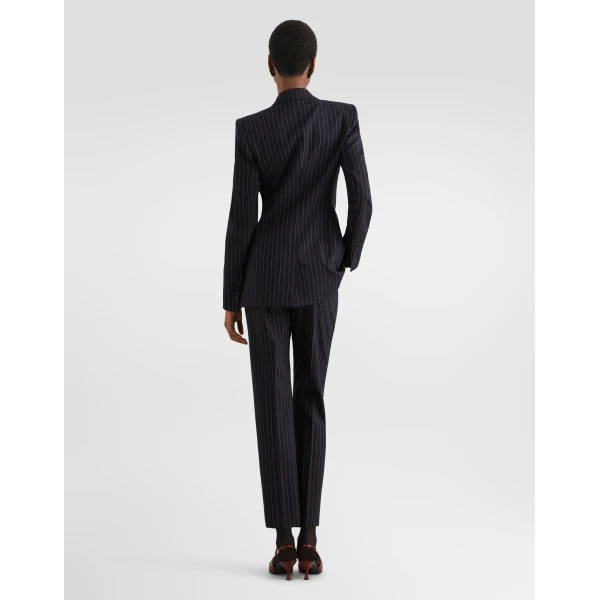 Pinstripe wool trousers - Image 3