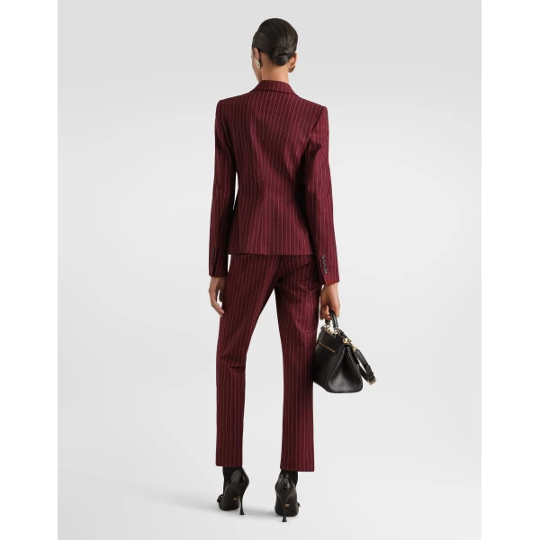 Pinstripe wool trousers - Image 3