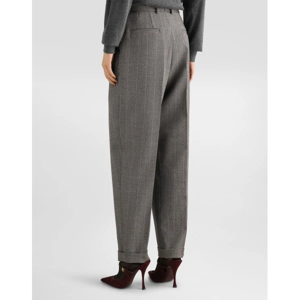 Pinstripe wool trousers - Image 5