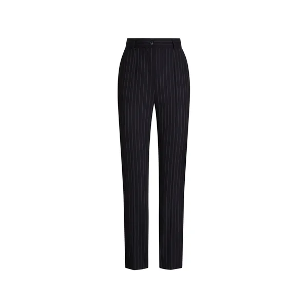 Pinstripe wool trousers
