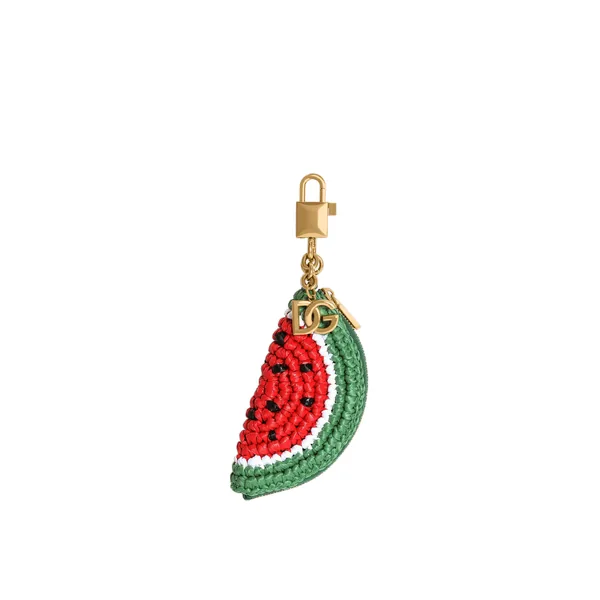 Dolce & Gabbana Raffia charm key ring