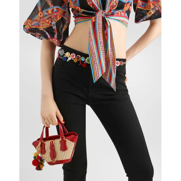 Raffia coffa Capri bag - Image 2