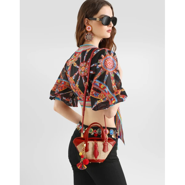 Raffia coffa Capri bag - Image 3
