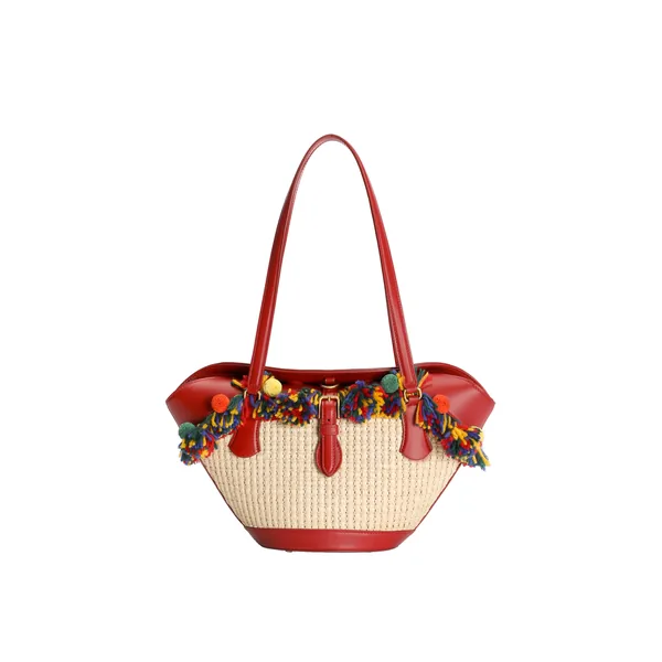 Dolce & Gabbana Raffia coffa Capri bag