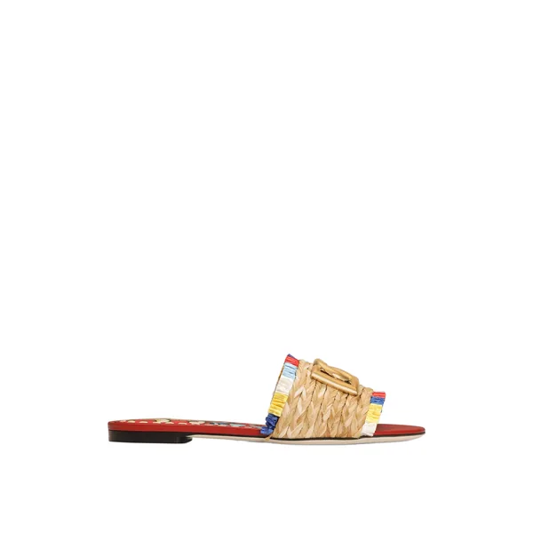 Dolce & Gabbana Raffia flat slides