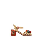 Dolce & Gabbana Raffia sandals with embroidery