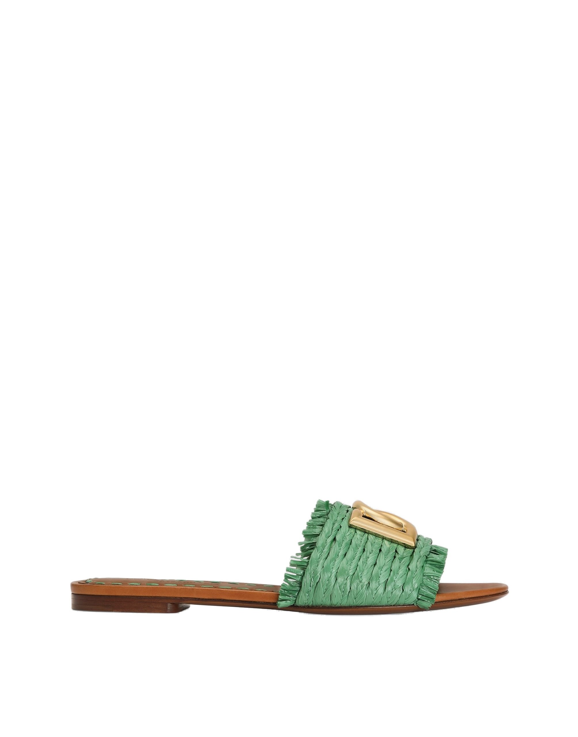 Dolce & Gabbana Raffia slippers in Multicolour | Buy Shoes at Coveti Dolce & Gabbana Raffia slippers