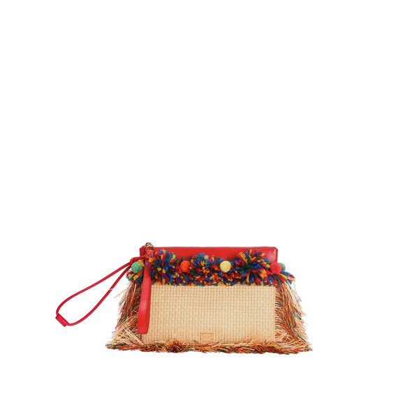 Dolce & Gabbana Raffia toiletry bag with fringes