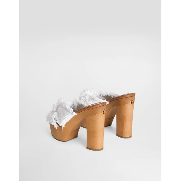 Raffia wedge sandals - Image 3
