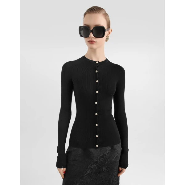 Ribbed cashmere cardigan - Image 4