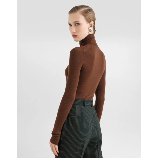Ribbed cashmere turtleneck pullover - Image 3