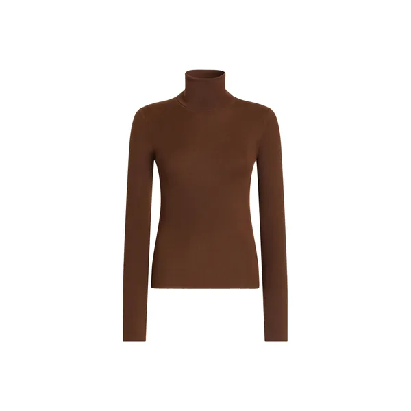 Ribbed cashmere turtleneck pullover