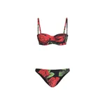 Dolce & Gabbana Rose-print balconette bikini
