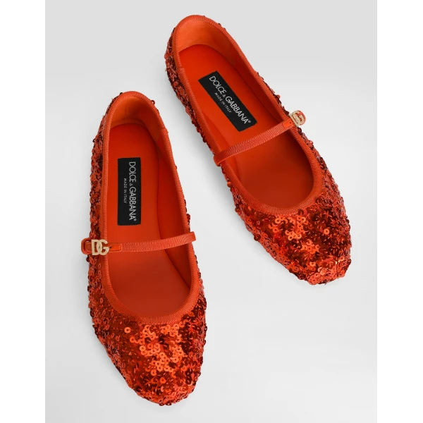 Sequin ballet flats - Image 4