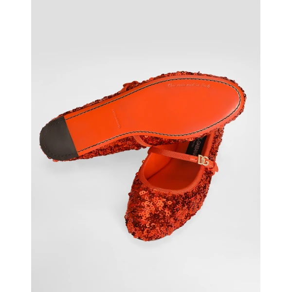 Sequin ballet flats - Image 5