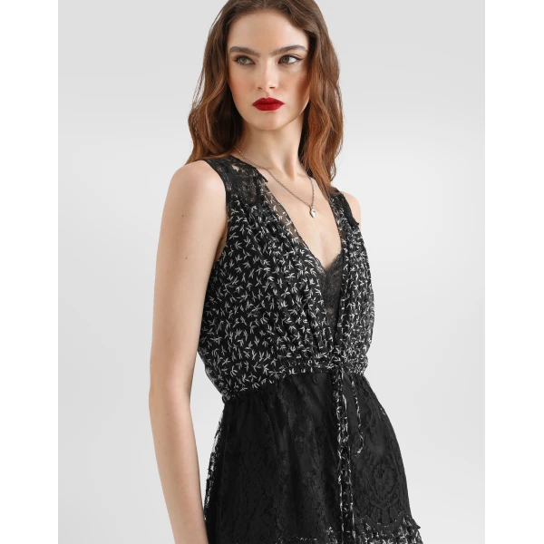Silk satin slip dress - Image 4